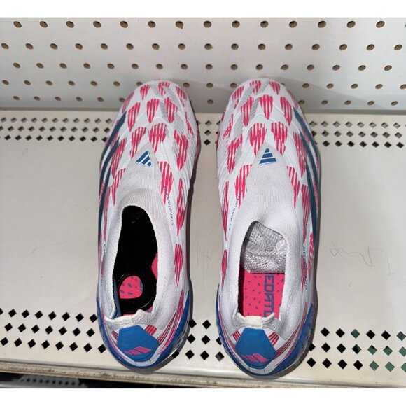 Adidas Predator Elite Laceless SG Mens Soccer Cleats Size 10 White Pink Blue - Picture 2 of 10